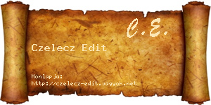 Czelecz Edit névjegykártya