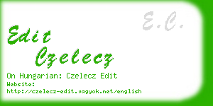 edit czelecz business card